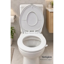 Mey İthalat İç İçe Oturaklı Aile Tipi Beyaz Klozet Kapağı Diğer