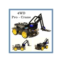 Arduino 4Wd Robot Kollu Full Set - İlk Ve Tek 4Wd Pro - Crane