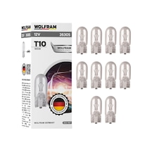 Wolfram Ampul 12v 5 Watt T10 Büyük Dipsiz 10 Adet