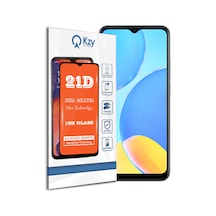 Oppo A15S ile Uyumlu Tam Kaplayan 21D Temperli Ekran Koruyucu Cam