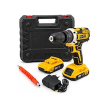 Sarı 1850 Rpm Stanlıy-cordless 18w Şarjlı Matkap Seti Çantalı Yedek Batarya Ats1402 5673