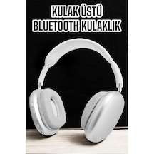 P9 Plus Kablosuz Kulak Üstü Bluetooth Kulaklık Beyaz Yüksek Ses Kaliteli -
