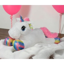 İthal Kumaş Yaldız Desenli Tek Boynuzlu Unicorn Oyun Arkadaşı Jumbo Boy