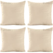 Dekoratif 4'lü Kırlent Yastık Kılıfı Seti - 42 X 42 Cm - Sarı