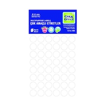 Creatiket 1196 Ofis/çok Amaçlı Etiketler, 12 Çap Renksiz Boş Etiket Genel
