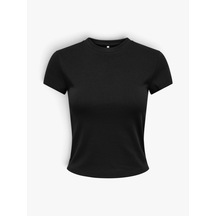 Only Onlsuperıor S/s O-neck Top Cc Jrs Kadın Siyah - 15377620