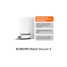Xiaomi Robot Vacuum Mop 5 Beyaz Akıllı Robot Süpürge