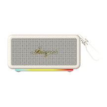 Lenyes S875 Elegance Serisi Rgb Işıklı Taşınabilir Su Geçirmez Tws Bluetooth Hoparlör V5.3 40w Bej