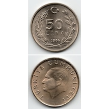50 Lira 1986 Çil Eski Madeni Para