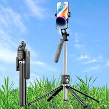 Kumandalı 360 Derece Dönebilen Cep Telefonu Ve Kamera Tripodu 2.2m Uzayabilen Selfie Çubuğu Çok Renkli