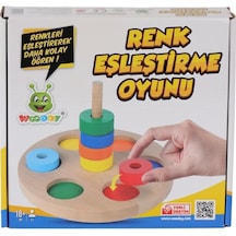 Kr136 Woodoy Renkli Halka Eşleştirme Oyunu