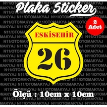 26 Eskişehir İl Şehir Plaka Sticker Futbol Spor Kulüb