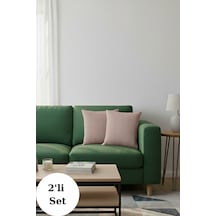 Miracolo Home Kahverengi Pamuklu Dekoratif Kırlent Kılıfı 43x43 2 Adet