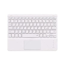 Tüm Cihazlara Uyumlu Akıllı Taşınabilir Şarj Edilebilir Kablosuz Bluetooth Klavye Mause Pad Beyaz - 588921236
