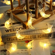 DEKOR RAMAZAN IŞIKLARI AY LED IŞIK GÜN IŞIĞI LED IŞIK İP LED IŞIK AY IŞIK MOON LED LİGHT WARM LİGHT Gün Işığı