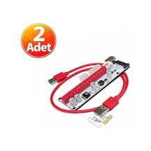 2 Adet - Ver008s Riser Kart - Pcı-ex 1x To 16x Usb 3.0 Ekran Kartı Uzatma Mining Adaptörü
