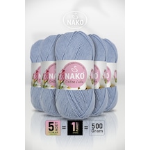 Cotton Lüks - 97587 Mavi - 5'li Paket - 100gr/330m - Pamuklu Hırka Yelek Amigurumi İpi