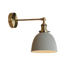 Mylights Retro Rustik Gri Başlıklı Aplik Duvar Lambası Mafsal Diğer