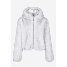 Valmenti Kadın Tekstil Beyaz Mont 616 5251 Bn Pls Mont Sk24/25 Beyaz Pelus Beyaz