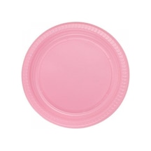 25 Adet Plastik Tabak Pembe