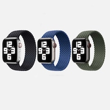 Apple Uyumlu  Watch 44 MM Krd-32 Sağlam Hasır Örgü Medium Kordon