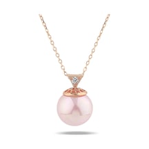 Kuyumcudukkani Zincirli"büyük Boy Pembe İncili"kolye-37146-r-p Pembe
