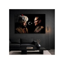 Fatih Sultan Mehmet Atatürk I Cam Tablo, Temperli Cam Portre Duvar Tablosu, Uv Baskılı Salon Ofis İş Yeri Duvar Dekoru, Milli Temalı Dekoratif Hediyelik Tablo