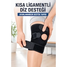 Ayarlanabilir Kısa Ligamentli Dizlik Açık Diz Kapağı Spor Ve Günlük Kullanım Siyah