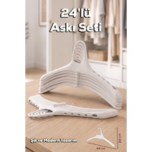 Porsima Harmoni 24 Adet Dolap Içi Düzenleyici Organizer İç İçe Geçen Askı Tişört Gömlek Elbise Askısı Gri