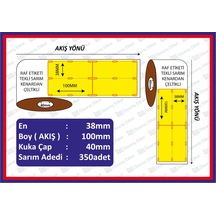 Raf Etillği100x38 350Sarım Sarı Renkl Kenardan Çeltikli