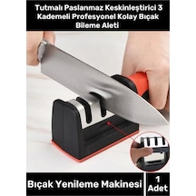 Premium Seri Tutmalı Paslanmaz Keskinleştirici 3 Kademeli Profesyonel Kolay Bıçak Bileme Aleti