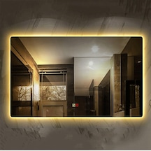 H 80x100cm Buğu Çözücülü Dokunmatik Işıklı Ledli Banyo Aynası