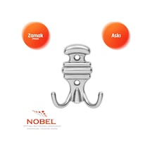 Kemerli Askı, Metal Vestiyer Askısı, 64 Gr, Dolap Ve Duvar Askılığı, Krom Vidalı