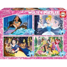 Puzzle Princess. Disney 50+80+100+150 Parça Multi 4 İn 1 Karton P