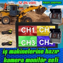 7'' Ekran + 2 Ad Metal Kasa 18 Ir Led Kamera Kayıt Yapmaz 12-24 V