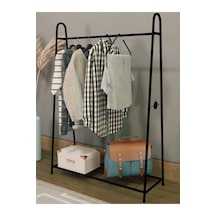 Askılık Modern Konfeksiyon Elbise Askısı Siyah