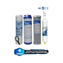 Sumarkt Açık Kasa Su Arıtma Cihazı Uyumlu 4 Aşama Cift Karbonlu Tatlandırıcılı Filtre Bakım Seti