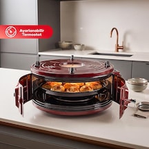 Şamdan 32 LT Termostatlı Yuvarlak Davul Fırın