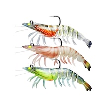 3 Adet Silikon Karides Balık Yemi 9cm 11.5gr Gerçekçi Levrek Katili Yem Lrf Spin