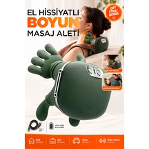 Relaxus Şarjlı Isıtmalı Boyun Masaj Aleti El Hisli Parmakla Yoğurma Teknolojili Omuz Sırt Bacak Masaj Cihazı