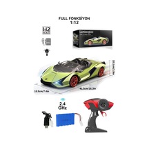 Uzaktan Kumandalı Şarjlı Işıklı Full Fonksiyon Lamborghini Sian Radstar Oyuncak Araba Yeşil Yeşil