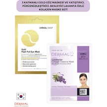 Dermal 3 Katmanlı Gold Göz Maskesi + Lavanta Özlü Kolajen Maskesi 23 G