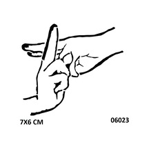 Airbrush Tattoo El İşareti Yapışkanlı Stencil Süsleme Ve Boyama Kalıbı