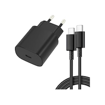 /nn/25w, Samsung Hızlı Şarj Adaptörü Ve Usb-c Kablosuyla Uyumludur 2m, 1 Paket 1 Paket Samsung 25w Siyah 1-p