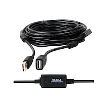 Powermaster Pm-11955 Usb 2.0 Siyah Chipset 10 Metre Usb Uzatma Kablosu