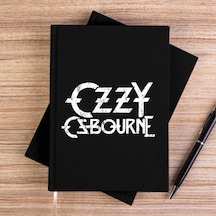 Ozzy Osbourne Logo Siyah Çizgisiz Kanvas Defter
