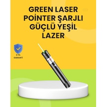 Uzun Mesafe Görünürlüklü Yeşil Lazer Pointer Şarjlı