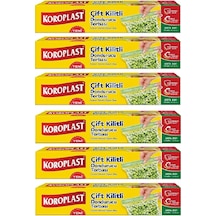Koroplast Çift Kilitli Dondurucu Torbası Orta Boy 6 x 12'li 17 x 18 CM