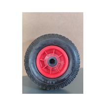 200x40 Mm Plastik Jant El Arabası Yük Taşıma Arabası Tekeri Burçlu Şişme Şambelli İç Lastikli Teker