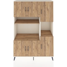 Hyperion Dolap 9 Raflı 6 Kapaklı 132x44x195 Aytaşı-çam/çam Atlas Çam/atlas Çam